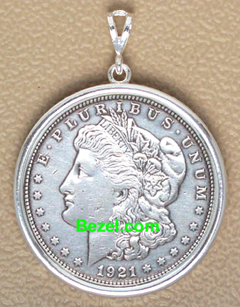 Coin Jewelry Pendant 2000 Sacagawea Eagle Dollar Sterling Silver Rope Bezel New 